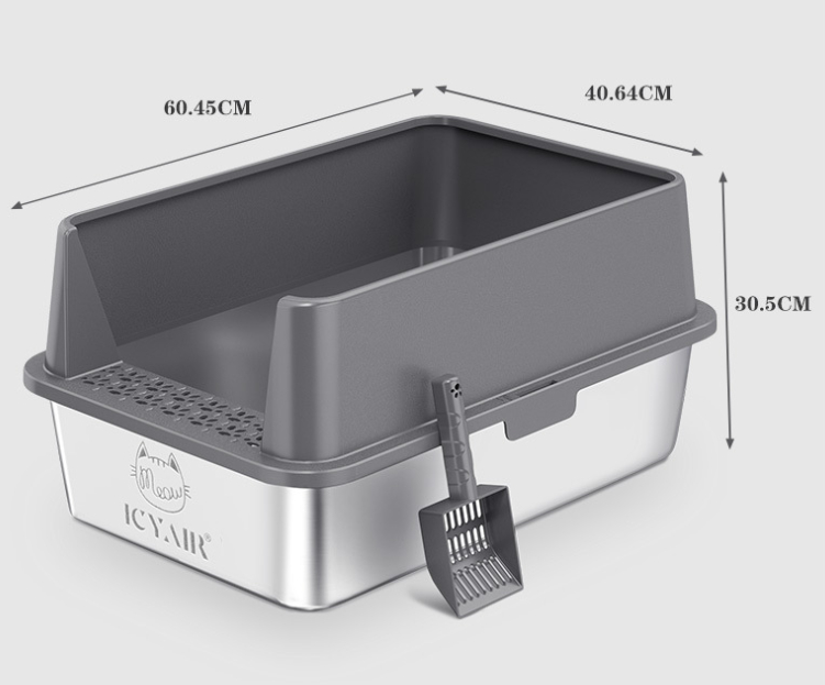 Title 1, Stainless Steel Litter Box Oversized