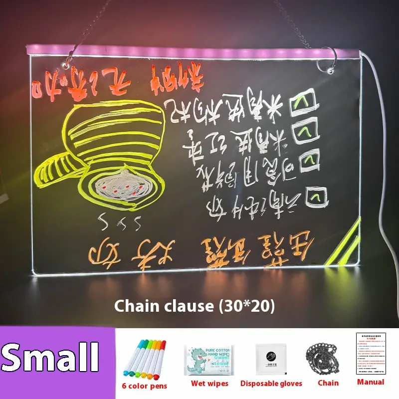 Erasable Small Blackboard Advertising Luminous Led