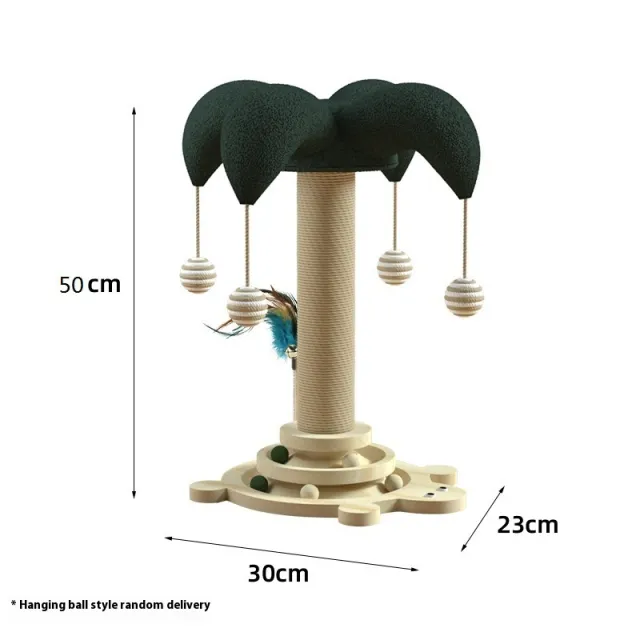 Cat Self Hi Solid Wood Turntable Scratching Post Cat Teaser Durable Sisal Cat Climbing Frame Turtle Pine Turntable - Shop at LoveMi