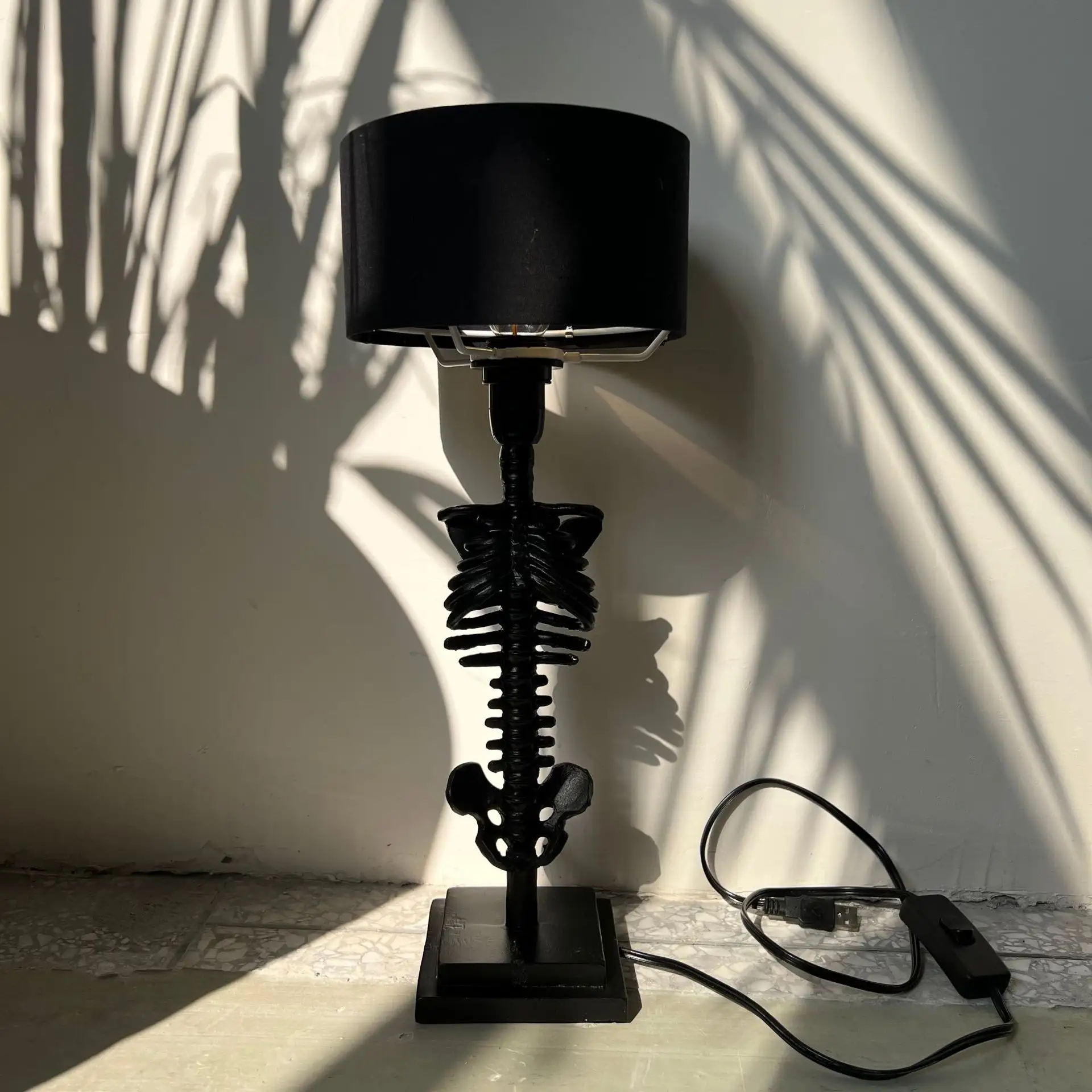 Skull Table Lamp Home Classic Gothic Decorative