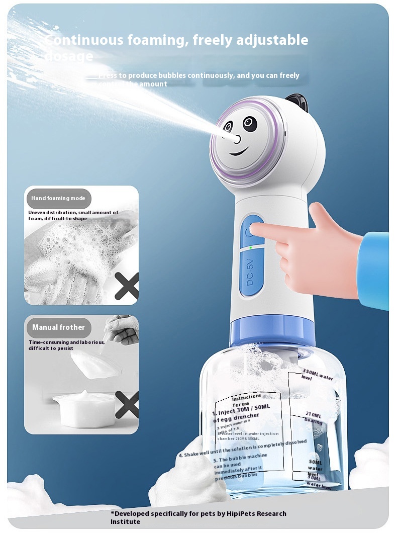 Title 6, Pet Foaming Machine Cute Panda Bubble Machine