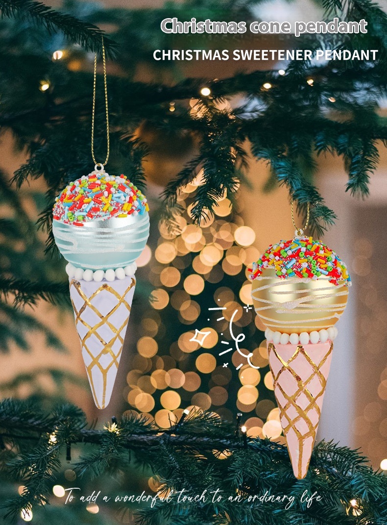 Title 1, Simulation Ice Cream Christmas Tree Decorative ...