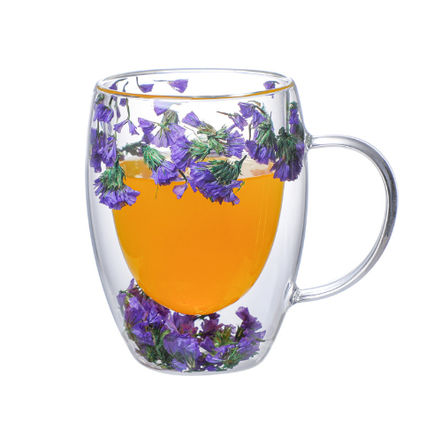 Purple dried flower cup