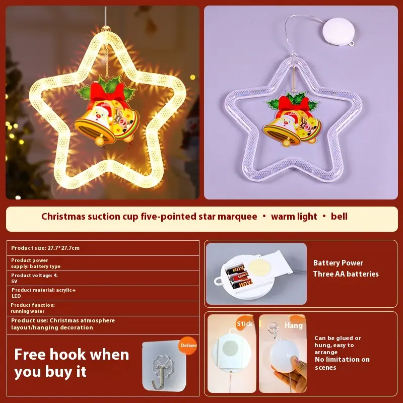 Christmas Pendant Decoration Christmas Atmosphere Led Lights Led Christmas Star