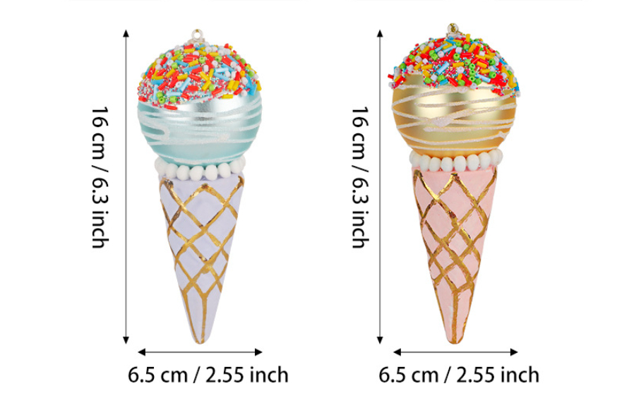 Title 2, Simulation Ice Cream Christmas Tree Decorative ...