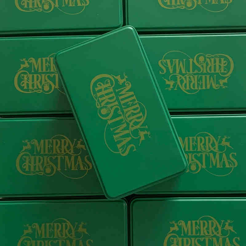 Merry Green Box Gold Pattern