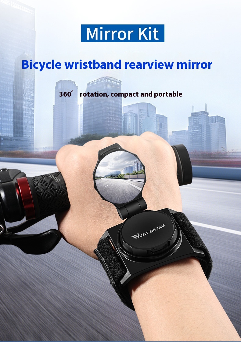 Title 6, Bicycle Wrist Rear-view Mirror Arm Rotating Ref...