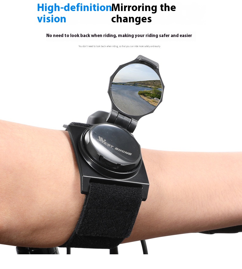 Title 4, Bicycle Wrist Rear-view Mirror Arm Rotating Ref...