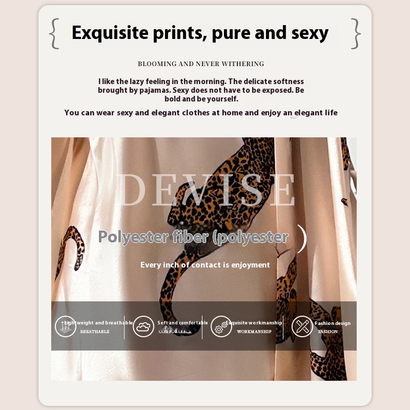 Autumn And Winter Long Simple Homewear Sexy Suit