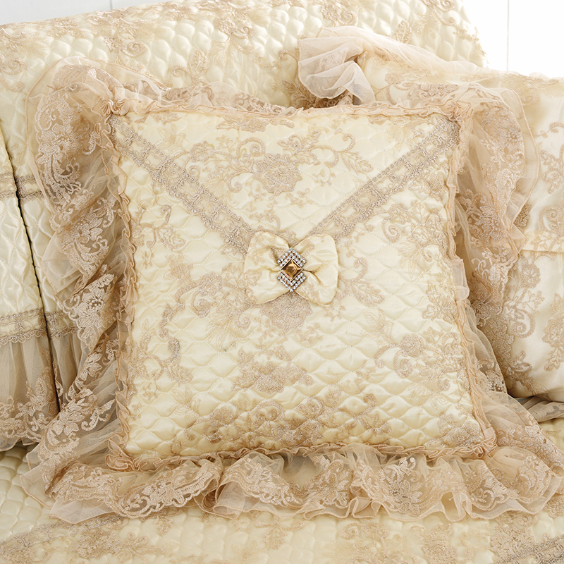 Title 7, Home Fashion Lace Square Pillow Cover