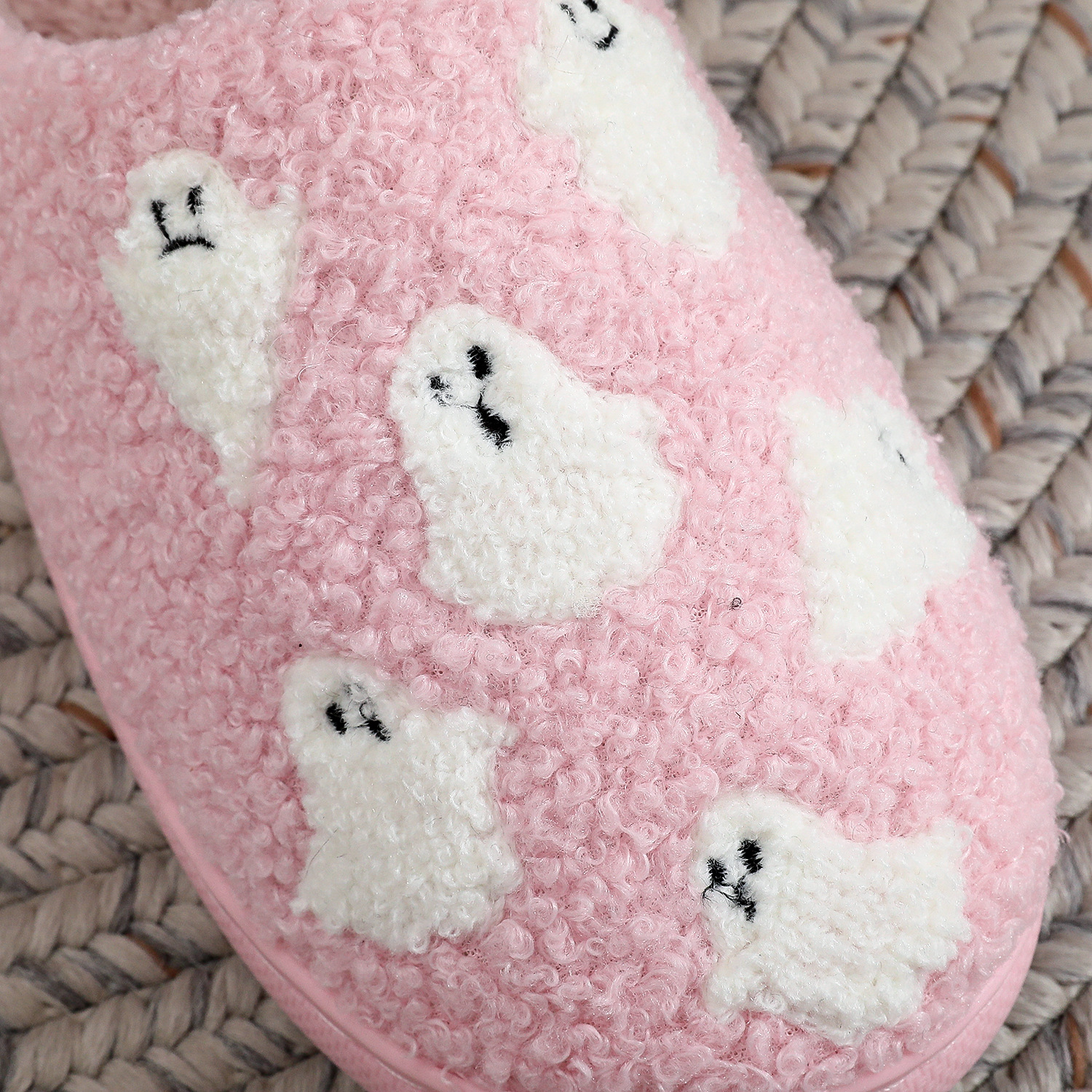 Title 5, Halloween Ghost Cartoon Thermal Cotton Slippers...