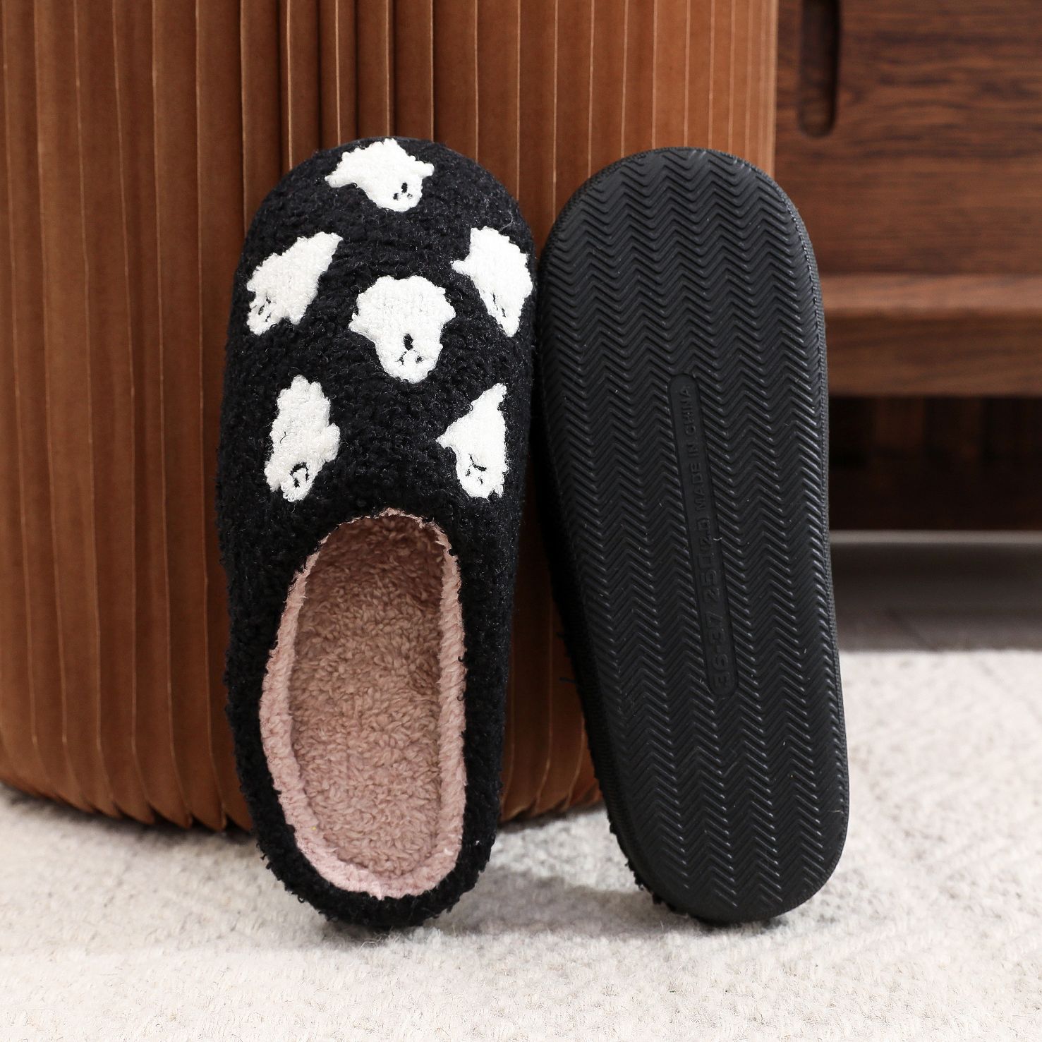 Title 8, Halloween Ghost Cartoon Thermal Cotton Slippers...