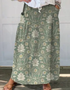 Leisure Retro Floral Vacation Skirt - 30 Style - View 1