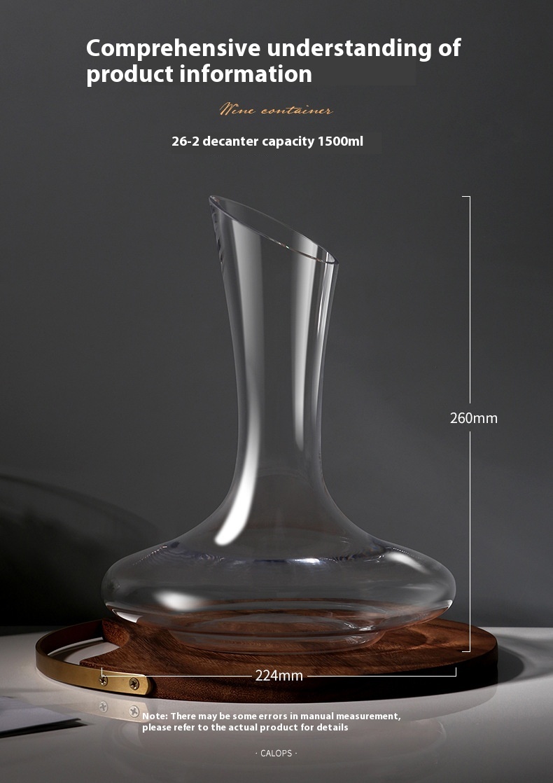 Title 1, Handmade Crystal Glass Wine Decanter European C...