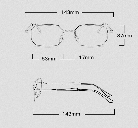 Title 1, Personality Polygon Metal Sun Glasses