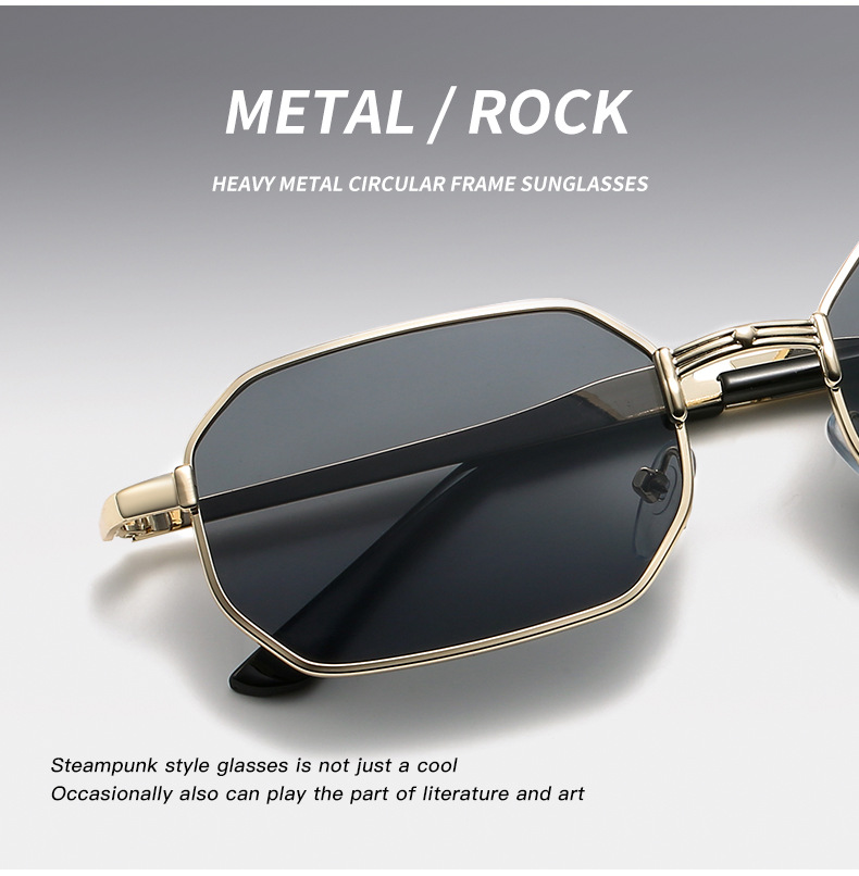 Title 3, Personality Polygon Metal Sun Glasses