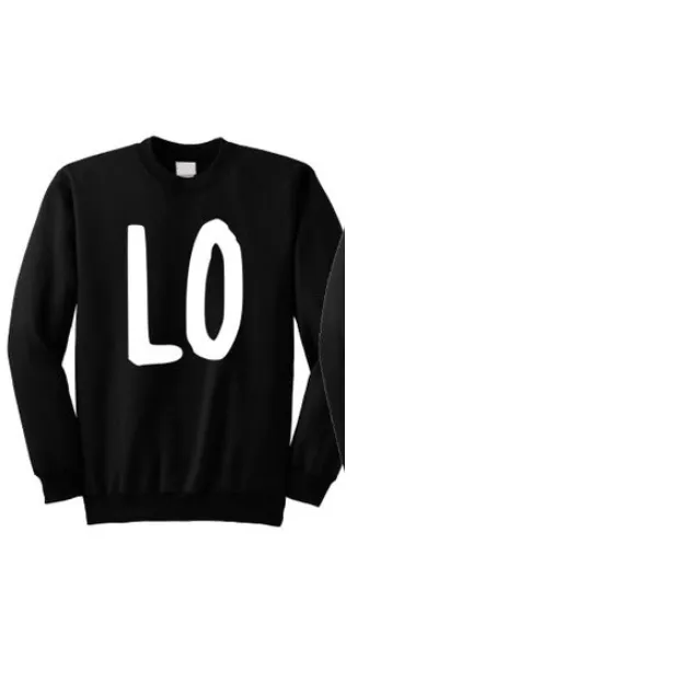 LO VE Couple Models European And American Fashion Casual Round Neck Sweater Lo Black - Shop at LoveMi