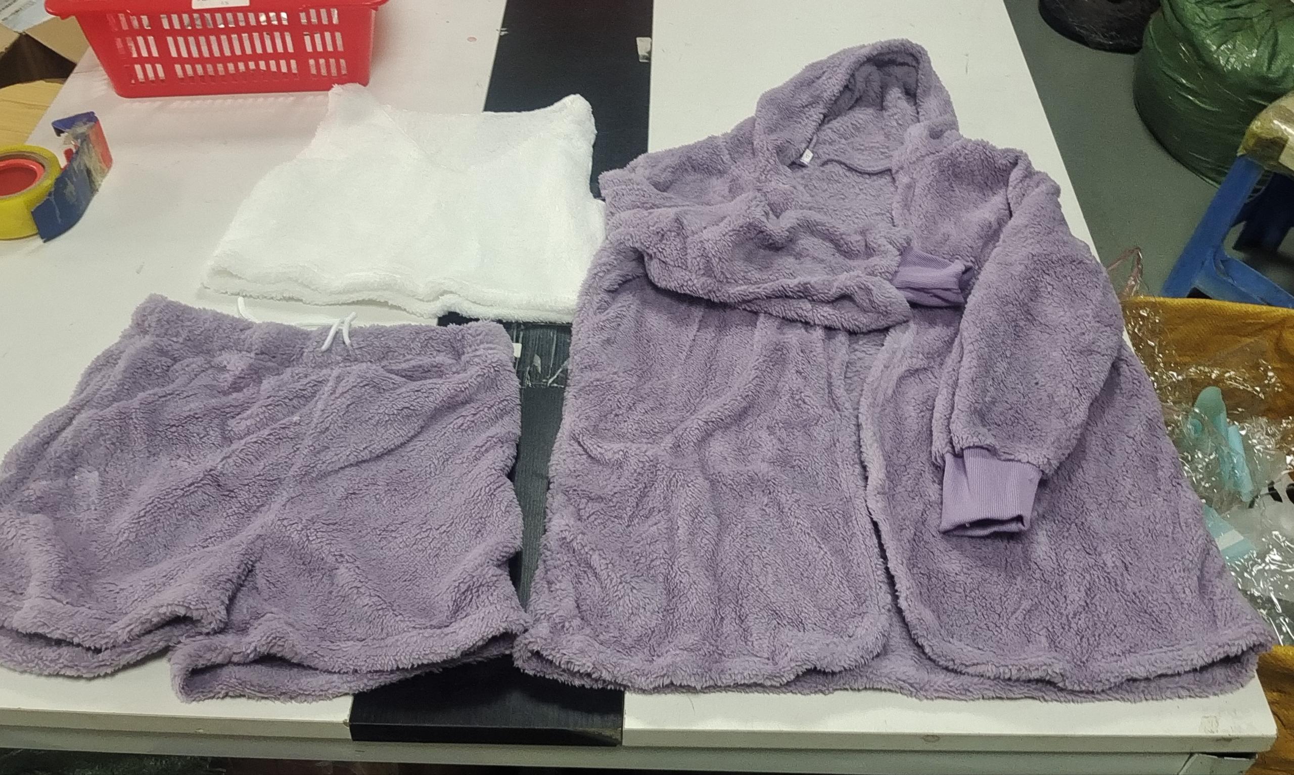 Conjunto de pijama 3 piezas de ropa para mujer manga larga corta camiseta sin mangas y pantalones cortos con cordón - Imagen 14 de 17