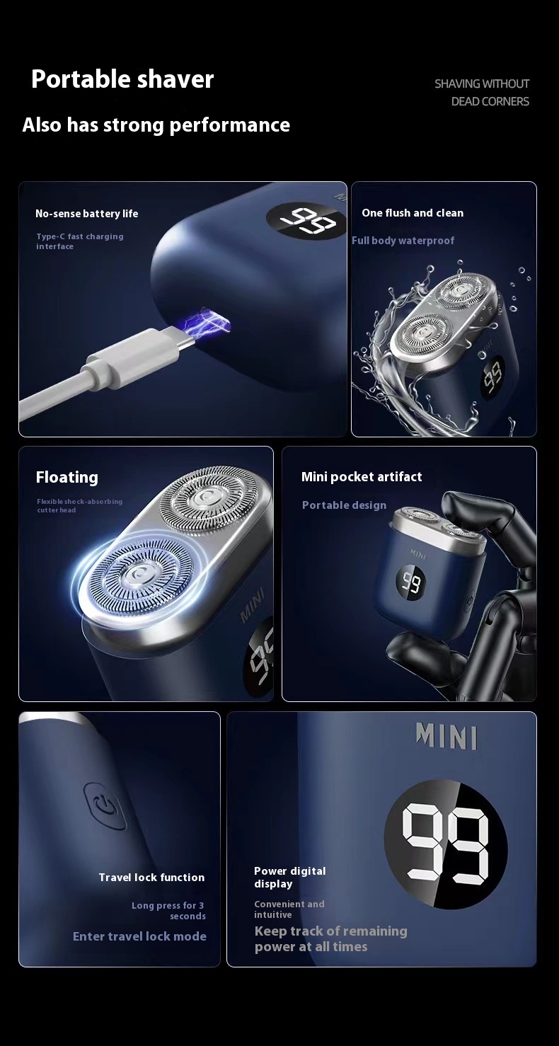 Title 2, Electric Portable Rechargeable Mini Shaver