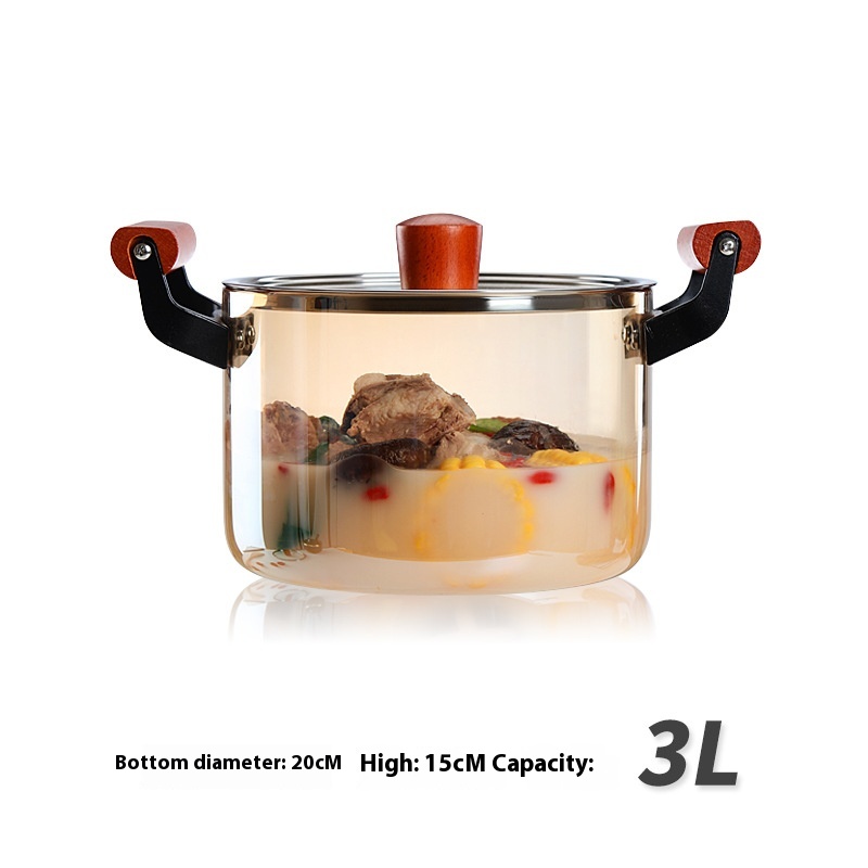 Title 2, Borosilicate Visions Cookware Pot Binaural Glas...