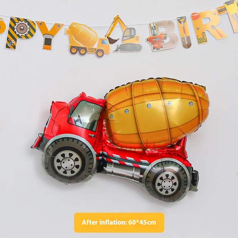 Title 3, Cartoon Car Airplane Aluminum Balloon Boy Birth...