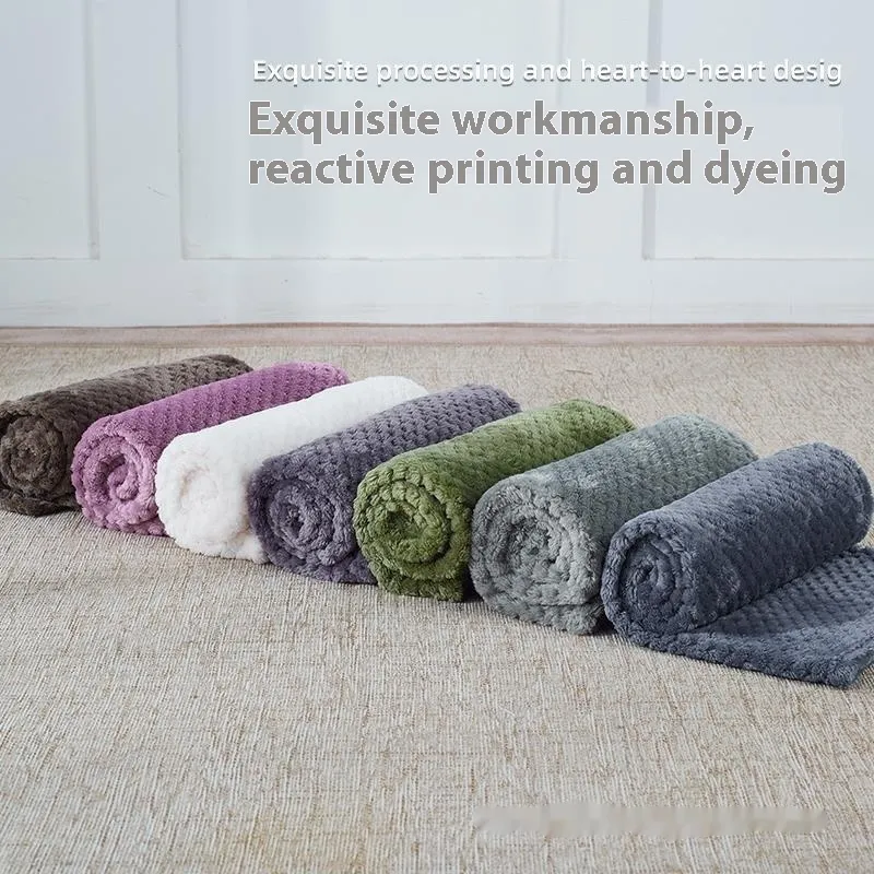 Summer Coral Fleece Blanket For Dogs Sleeping Pets