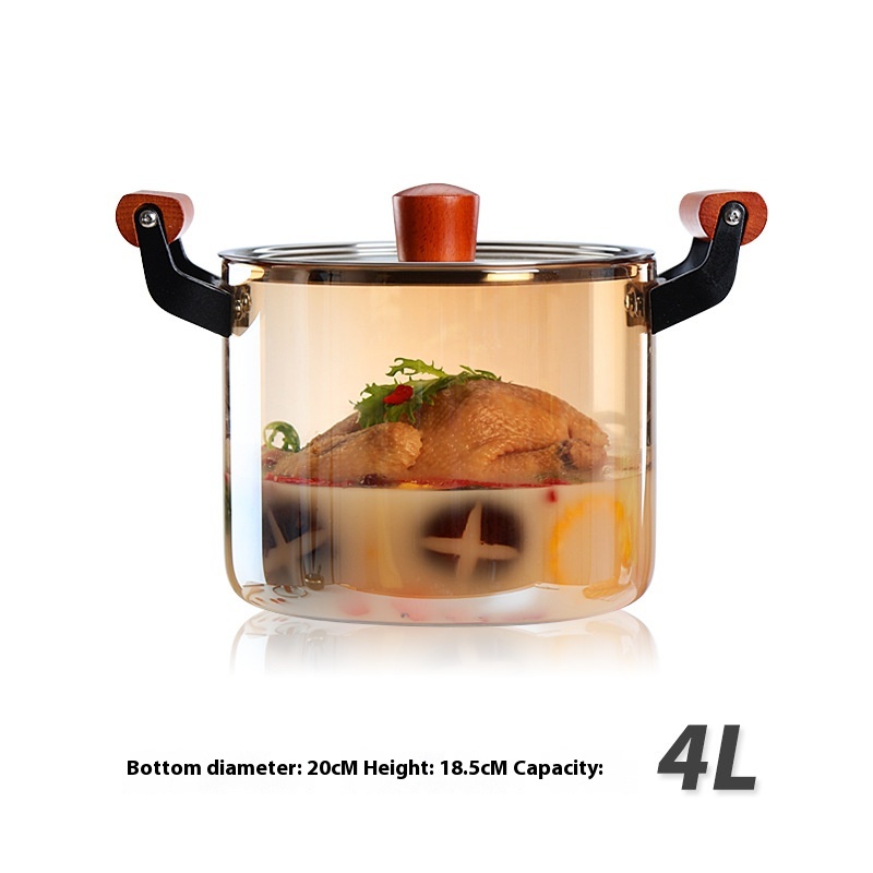 Title 3, Borosilicate Visions Cookware Pot Binaural Glas...