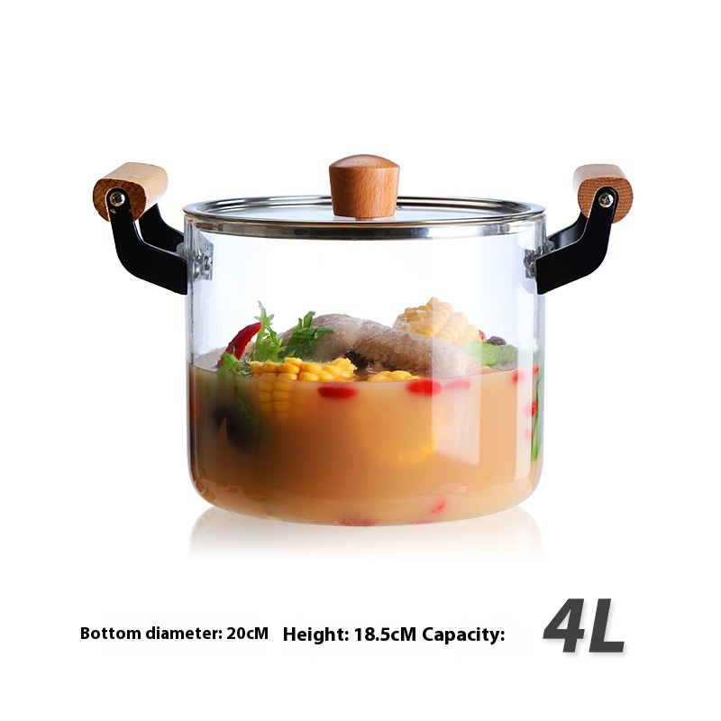 Title 4, Borosilicate Visions Cookware Pot Binaural Glas...