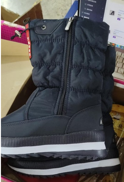 Winter New Plus Velvet Thick Cotton Shoes Thermal Middle Tube Waterproof Non-slip Boots - Image 8