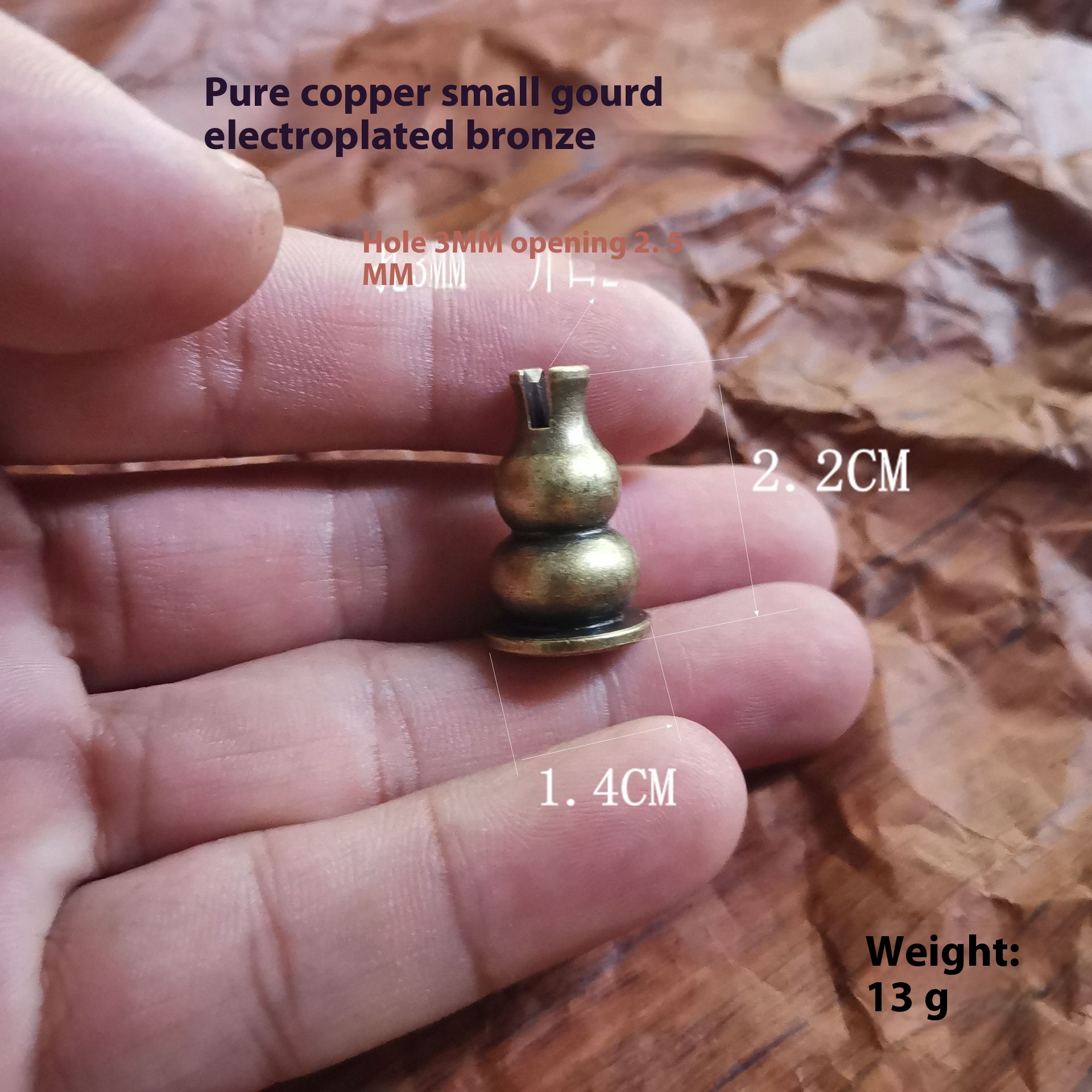 Title 3, Brass Gourd Incense Base Nine-hole Incense Hold...