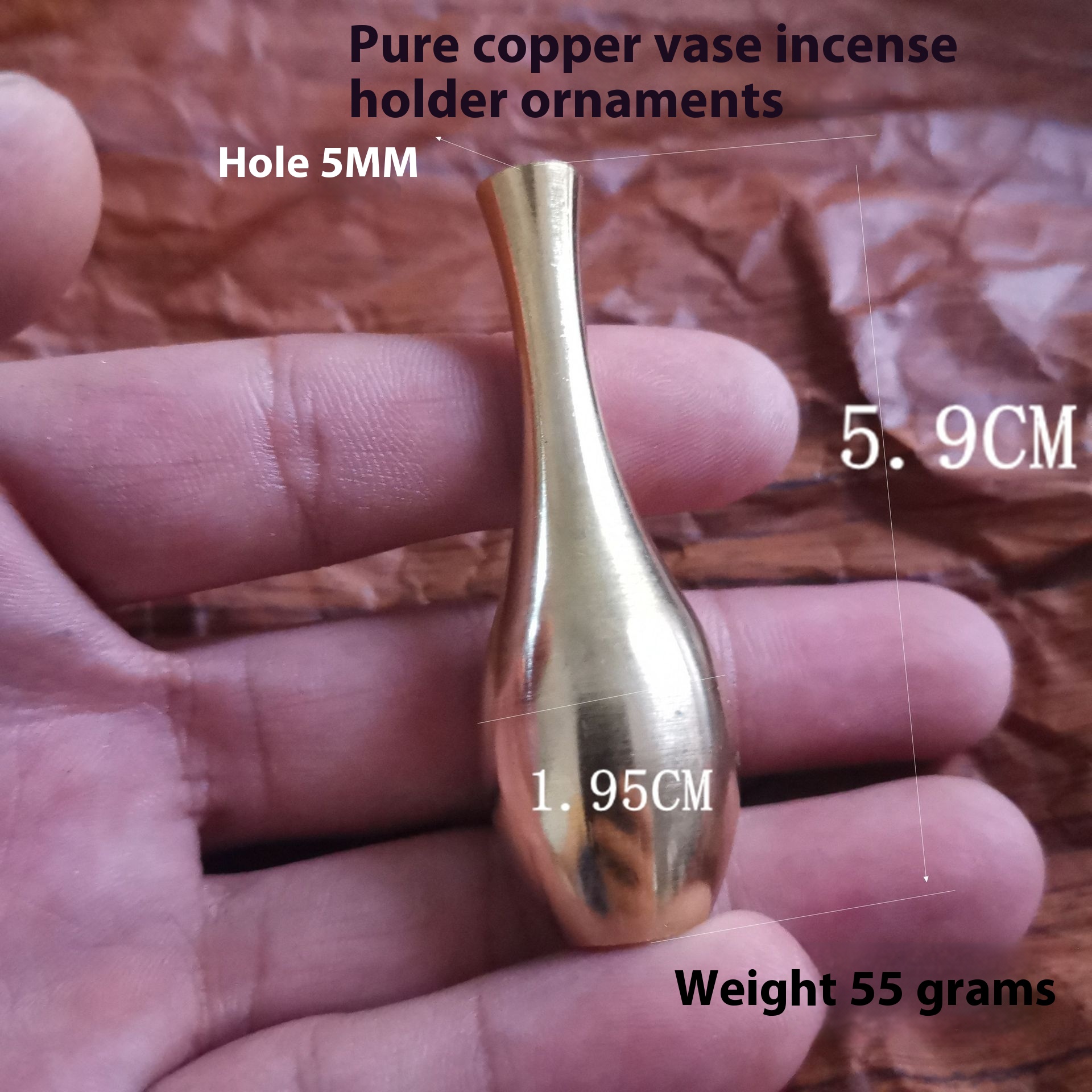 Title 1, Brass Gourd Incense Base Nine-hole Incense Hold...