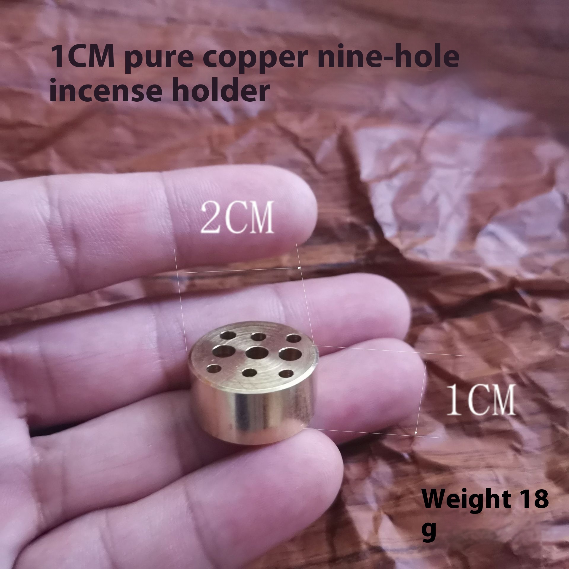 Copper Nine Holes 1CM