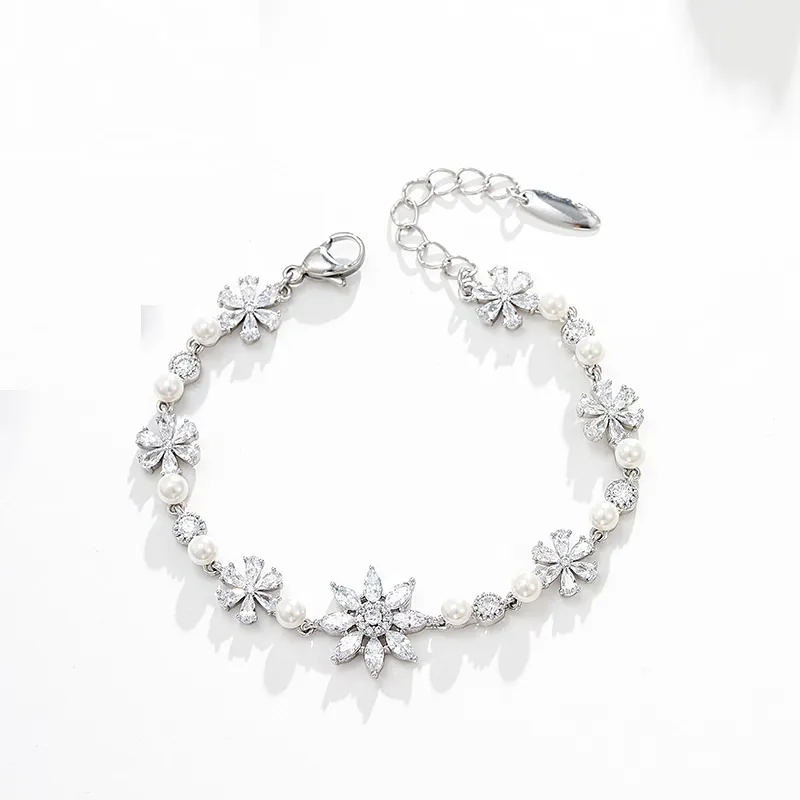 Huayang Colorful Series Sweet And Exquisite Girls' Bracelet Fashion Design Sense - White Plated