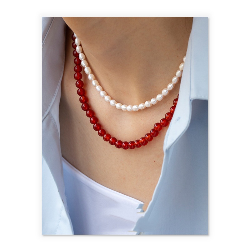Beaded Necklace Simple Elegant Retro Temperament Female