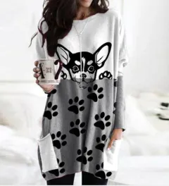 Ladies New Long Sleeve Dress - 5Color - View 1