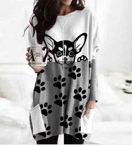 Ladies New Long Sleeve Dress 5Color Xl - Shop at LoveMi