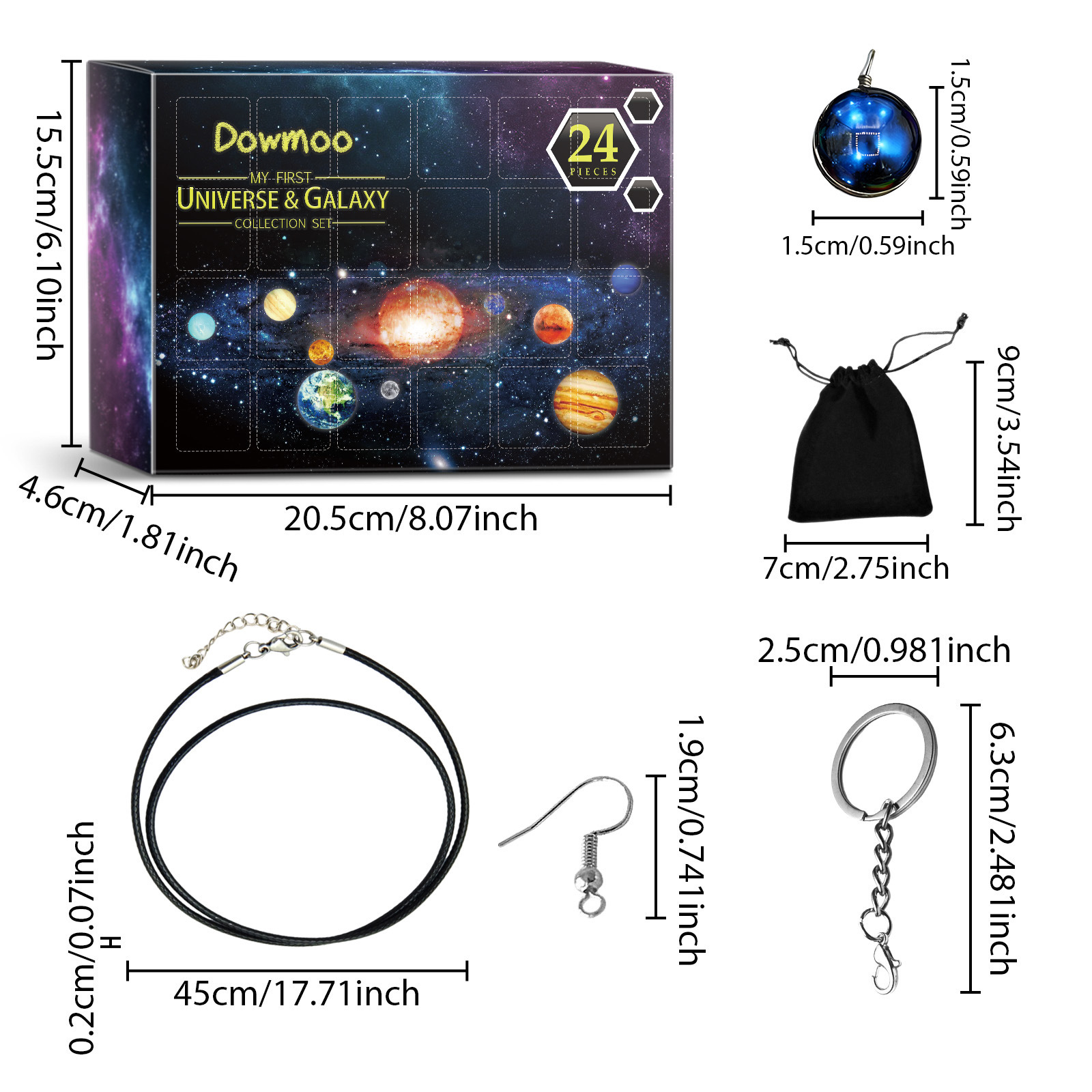 Title 1, Kit DIY de Joias Planetárias 24 dias com pingen...
