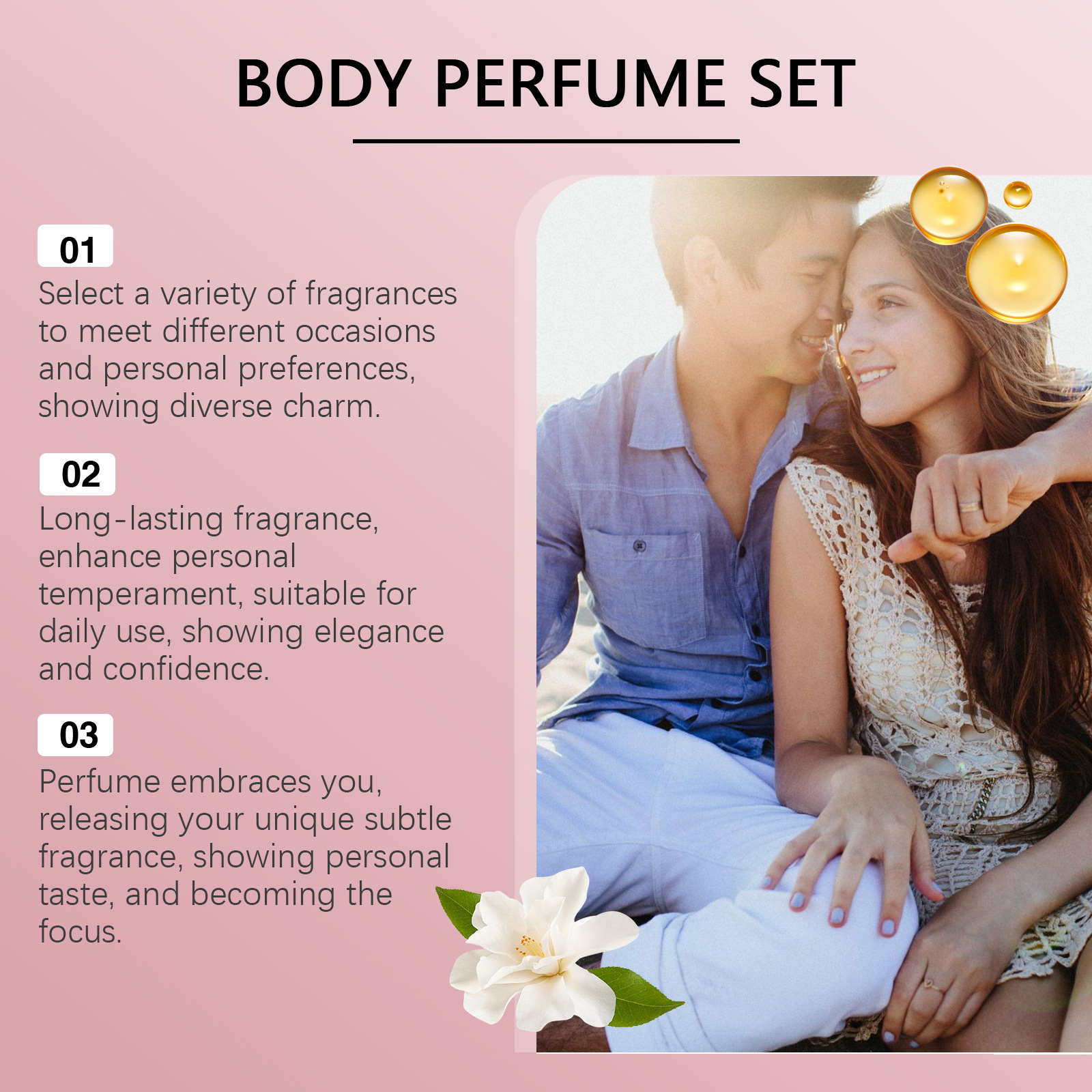 Title 5, Body Perfume Kit Elegant And Varied Fragrance