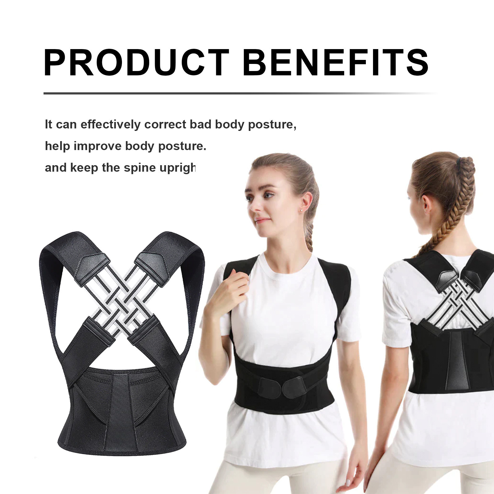 Title 4, Back Support Posture Brace Breathable