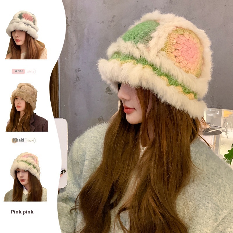 Title 2, Handmade Knitted Woolen Warm Furry Hat Showing ...