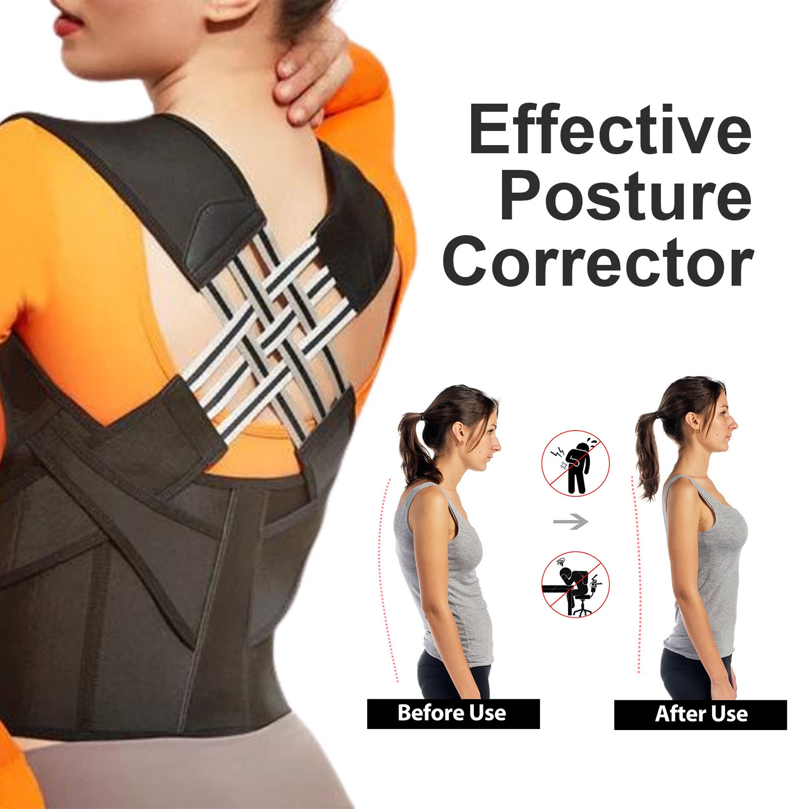 Title 5, Back Support Posture Brace Breathable