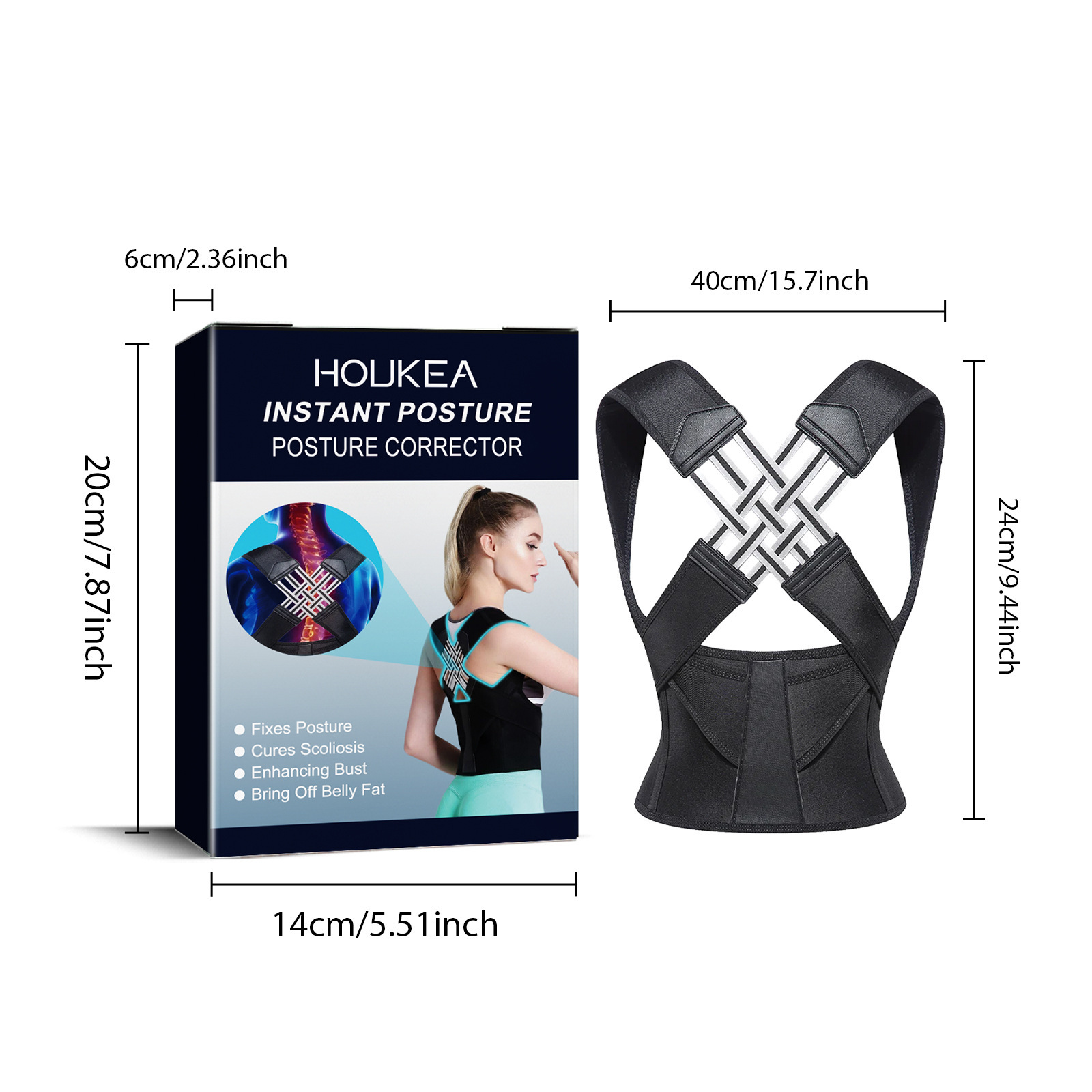 Title 1, Back Support Posture Brace Breathable