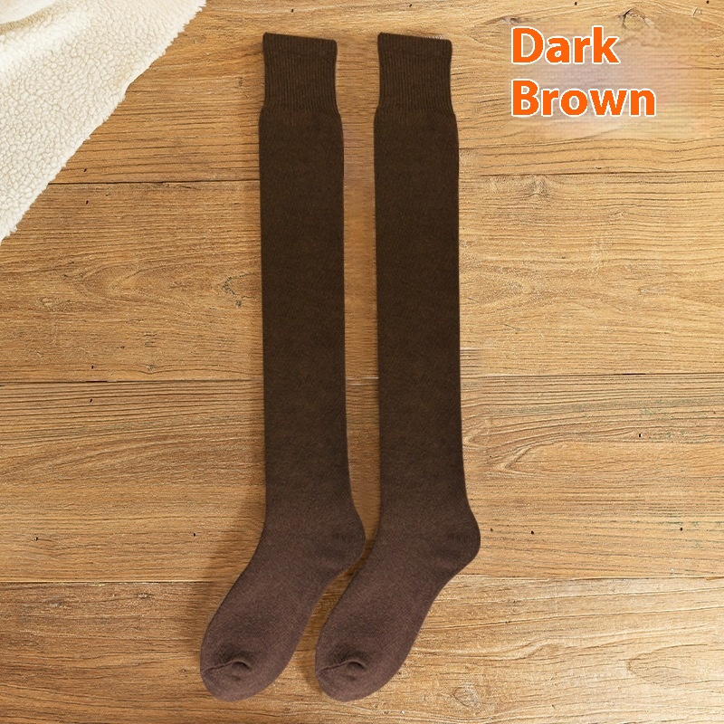 Deep Coffee Knee Socks