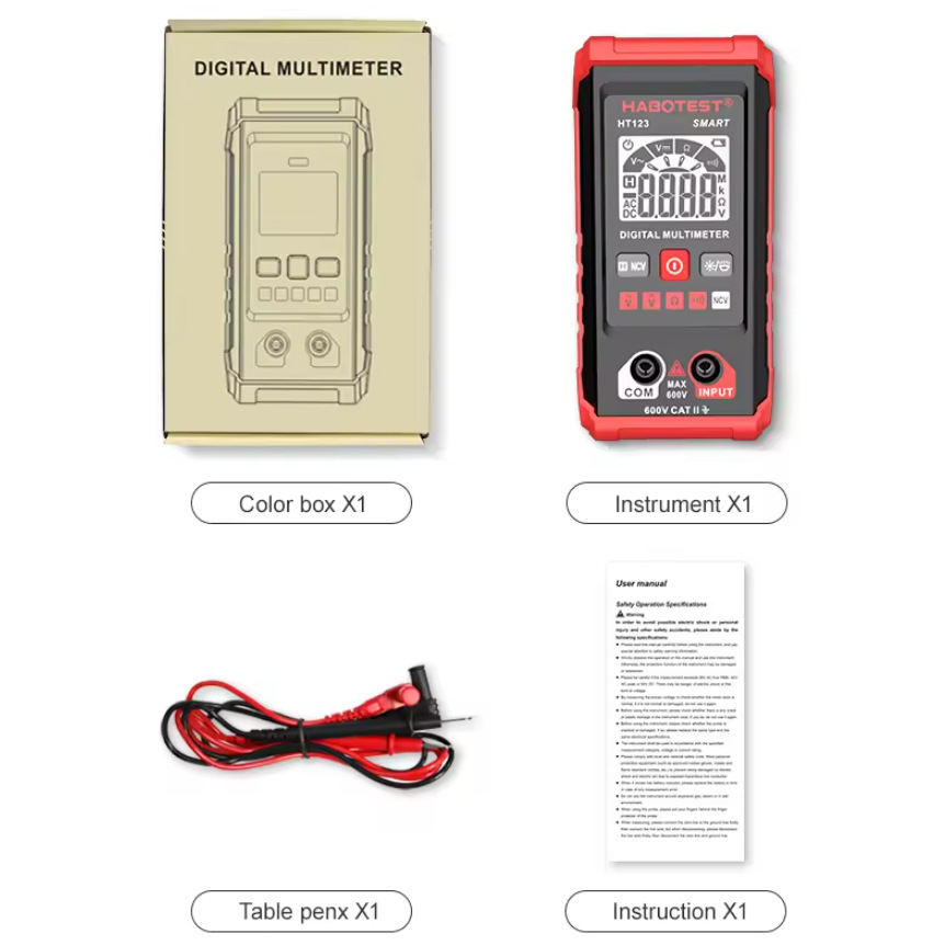 Title 3, HT123 Automatic Multimeter Intelligent Digital ...