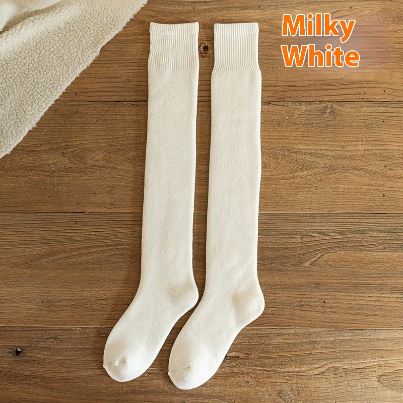 Milky White Knee Socks