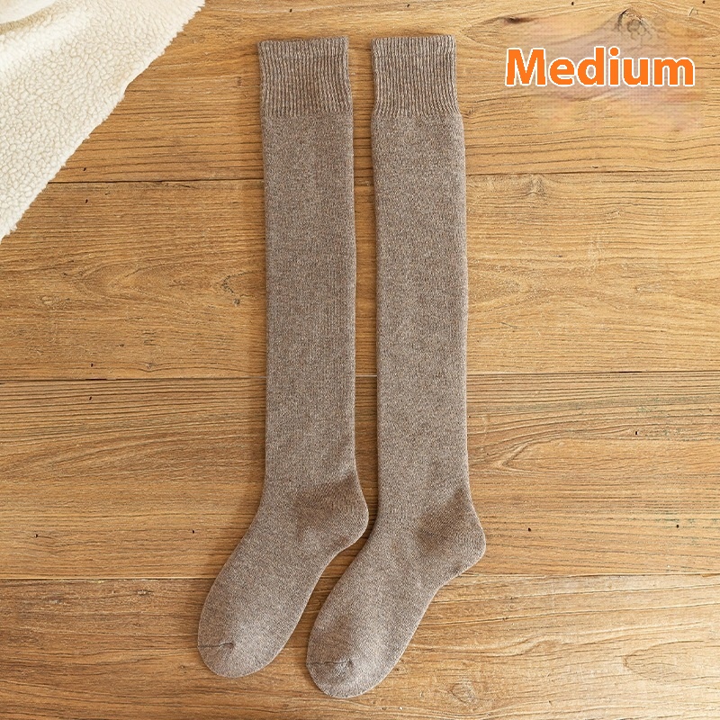 Middle Coffee Color Knee Socks