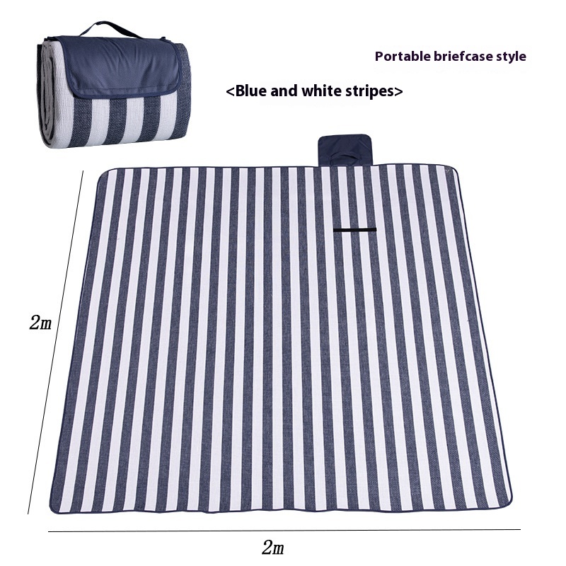 Blue And White Stripe Belt Bag