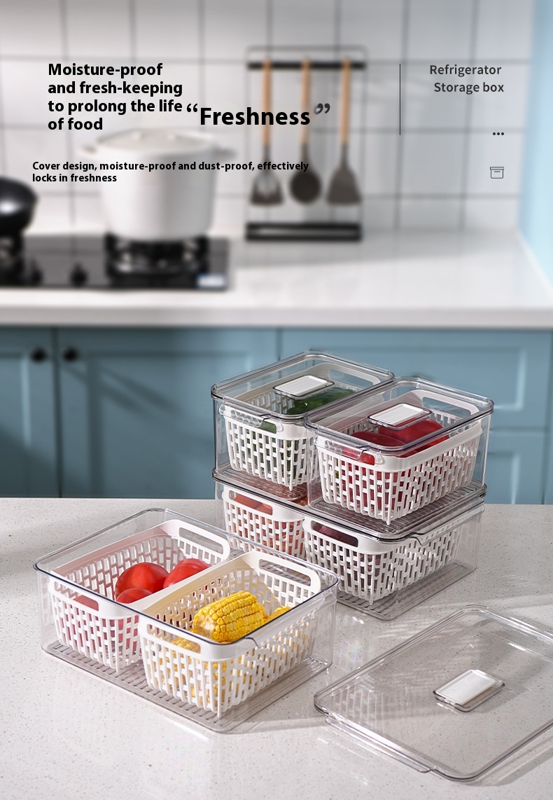 Title 5, PETG Material Kitchen Fruit Vegetable Storage P...