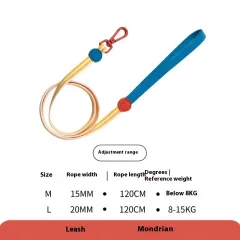 Retro Record Hand Holding Rope Small And Medium-sized Dogs Collar Vest - Mondrian Hand Holding Rope - View 1