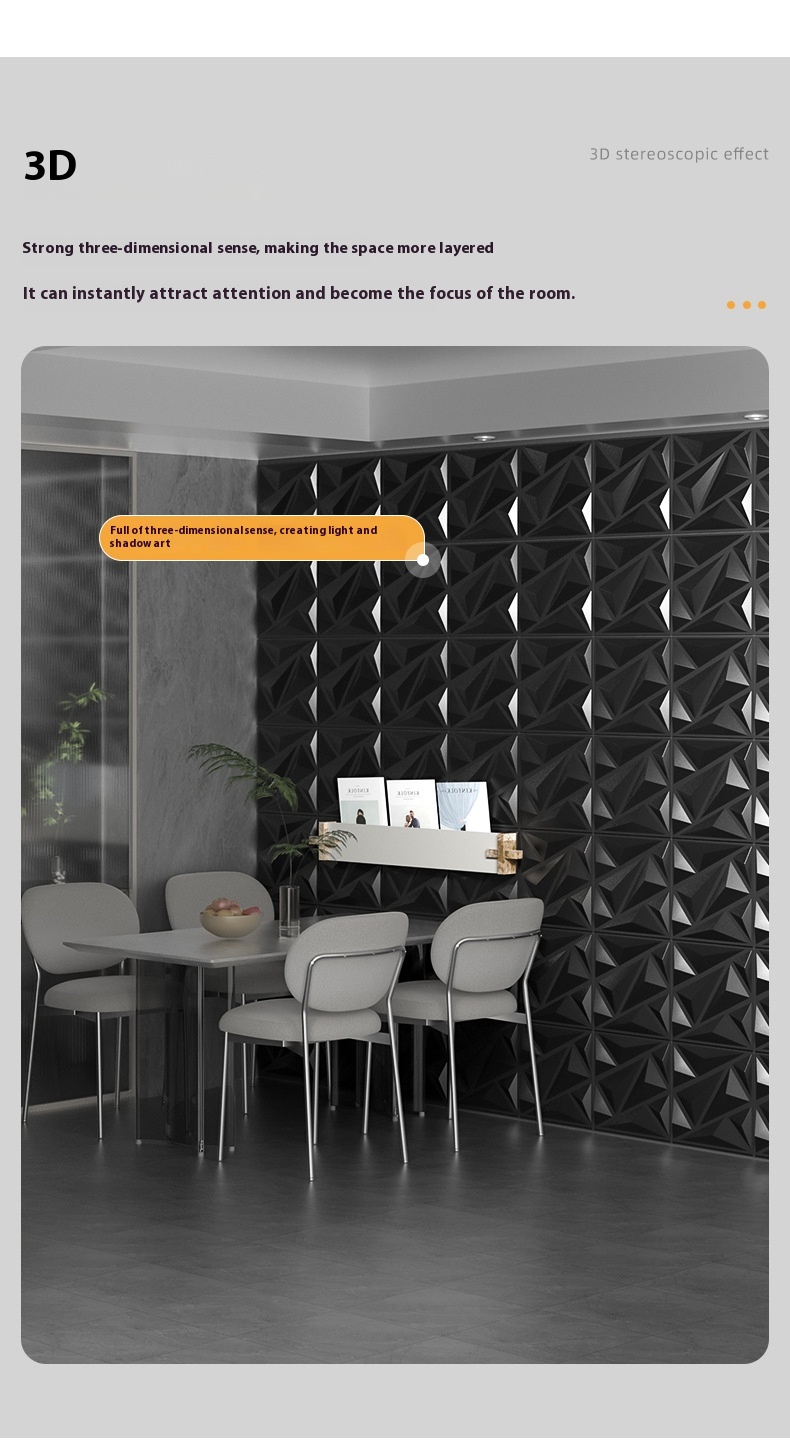 Title 2, 3D Three-dimensional Relief Wallpaper Self-adhe...